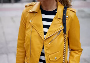 Yellow LEather Jacket