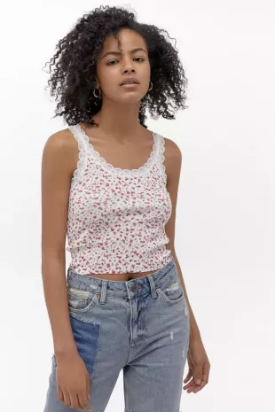 Brandy Melville Floral Lace Bow Skylar Tank Top Multiple - $37 (26% Off  Retail) New With Tags - From Zora