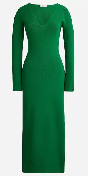 Janeth® | Printed loose sweater dress with V-neck and long sleeves