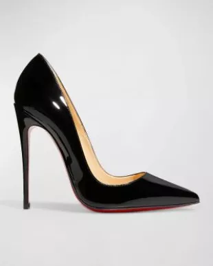 So Kate Patent Pointed Toe Red Sole Pump