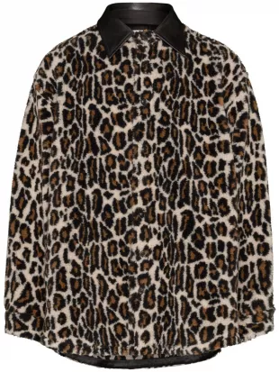 Maison Margiela - Leopard-Print Faux-Fur Shirt