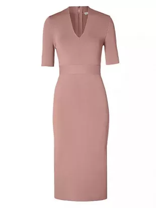 scanlan Thodore - Belted Crepe Knit Midi Dress