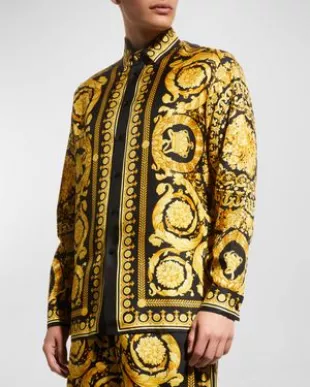 Men's Barocco Silk Sport Shirt