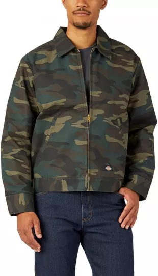Men's Insulated Eisenhower Front-Zip Jacket, Hunter Green Camo, Small
