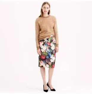Dutch Floral Pencil Skirt