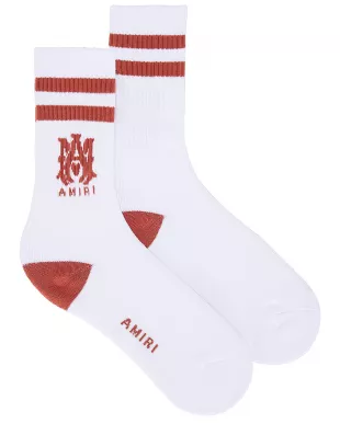 White & Red MA Socks