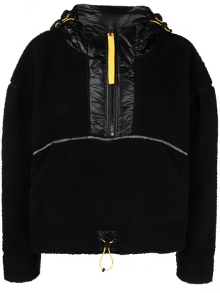 x Pyer Moss Black Polar Fleece Anorak Jacket
