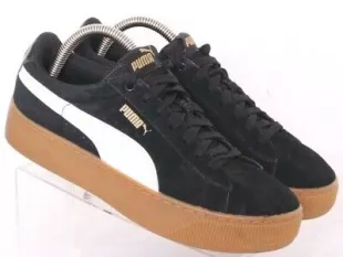 Vikky Platform Black Leather Sneaker Shoes