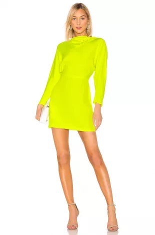 Marin Dress in Neon Yellow