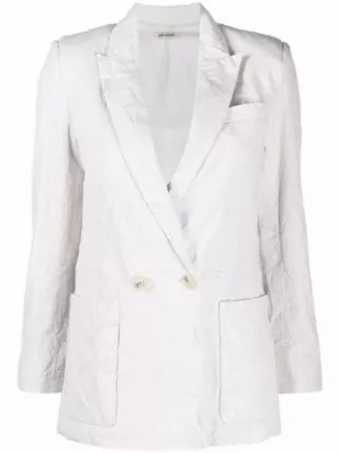 Visko Crinkled Leather Blazer