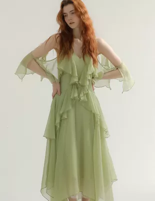 Ruffled Long Dress