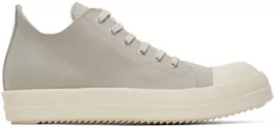 Pearl Grey Denim Low Top Sneakers