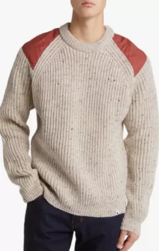 Commando Shoulder Patch Wool Sweater