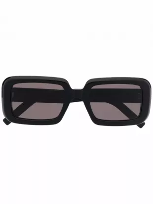 Black Rectangular Sunrise Sunglasses