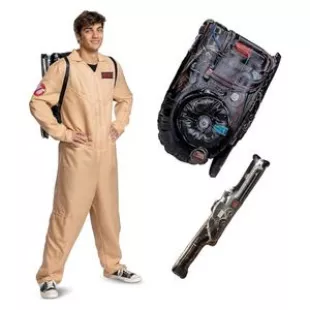 unisex adult Ghostbusters Adult, Official Deluxe Ghostbuster Jumpsuit Sized Costumes, As Shown, Size Medium 38-40 US
