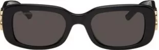 Black Rectangular Everyday Sunglasses