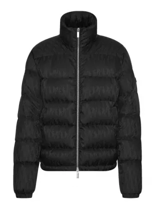 Black Oblique Puffer Jacket