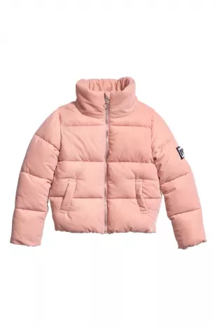 Pink Cord Puffer Bomber Jacket