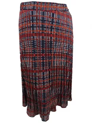 DKNY Women's Pull-On Pleated Skirt - Printed, Elastic Waist, Everyday Essential
