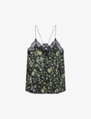 Christy Diamante-Embellished Silk Camisole