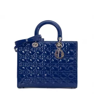Sac Lady Dior Medium Cuir d'agneau Cannage noir | DIOR