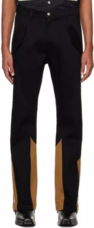 Rhude - x Lamborghini Black & Brown Panel Pants