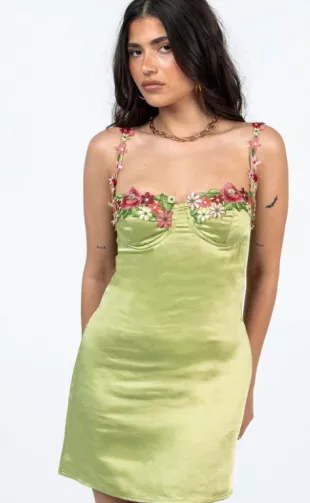 princess polly - Kenzie Mini Dress Green Petite