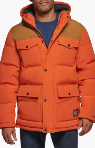 Arctic Cloth Heavyweight Parka in Orange