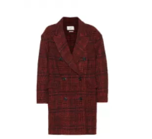 Isabel Marant Etoile Ebra Plaid Wool blend Coat worn by Sadie McCarthy Melissa Benoist as seen in The Girls on the Bus S01E05 Spotern