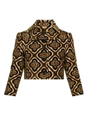 Tapestry Cropped Jacket