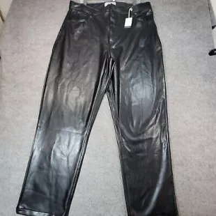 Pants Womens 34/18 Curve Love 90's Relaxed Vegan Leather
