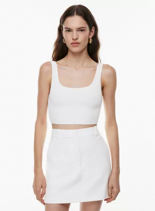 Sculpt Knit Squareneck Cropped Tank