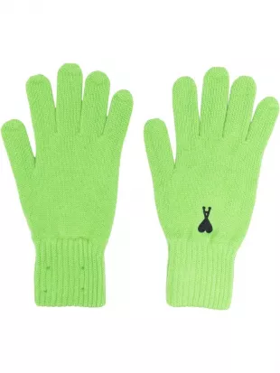 Logo-Embroidered Merino Gloves
