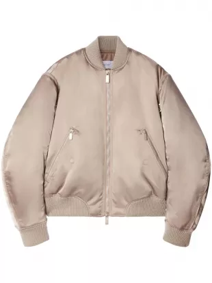 Zip-Detail Bomber Jacket