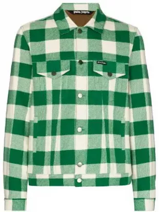 Logo Print Checked Overshirt