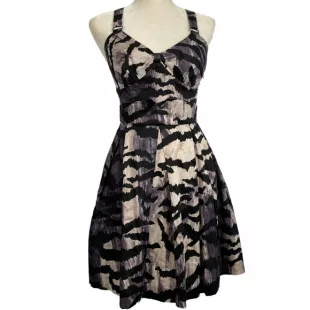 Criss Cross Back Cotton Mini Dress