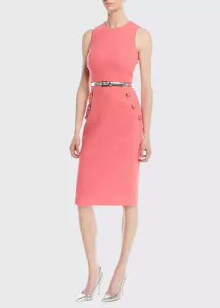 Michael Kors - Sleeveless Stretch-Boucle Crepe Sheath Dress