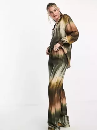 Ombre Tie Dye Trouser Co-Ord In Multi