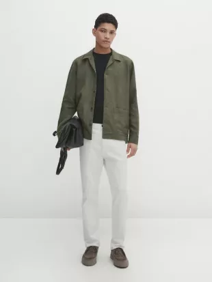 Linen Overshirt With Pockets