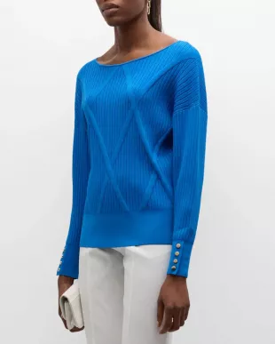 The Melinda Ribbed Scoop-Neck Sweater