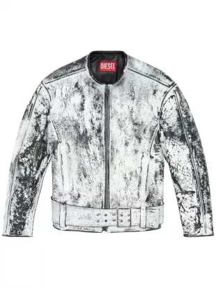 L-Margy Distressed Leather Jacket