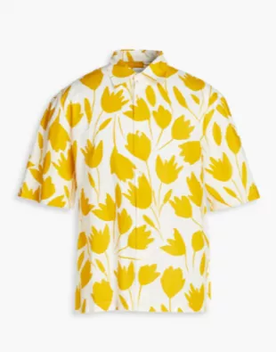 Floral-Print Cotton-Poplin Shirt