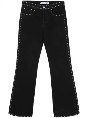 - x Future Stud-Embellished Straight-Leg Jeans