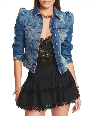 Ada Puffed Shoulder Terry Jacket