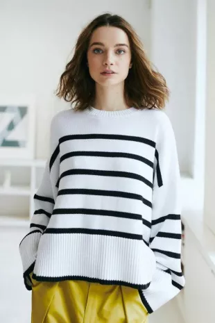 Cashmere Breton Stripe Sweater