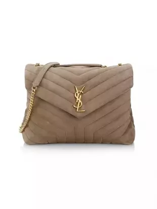 Loulou Medium Chain Bag in y-quilted Suede