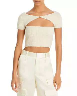 Cropped Boucle Top