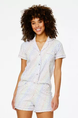 Roller Rabbit - Disco Hearts Polo Pajamas