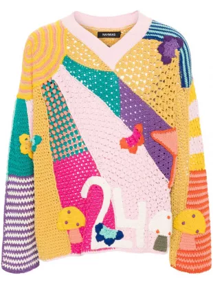 Multicolor Sunshine Crochet Sweater