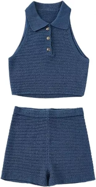 Zara Navy knit hot set